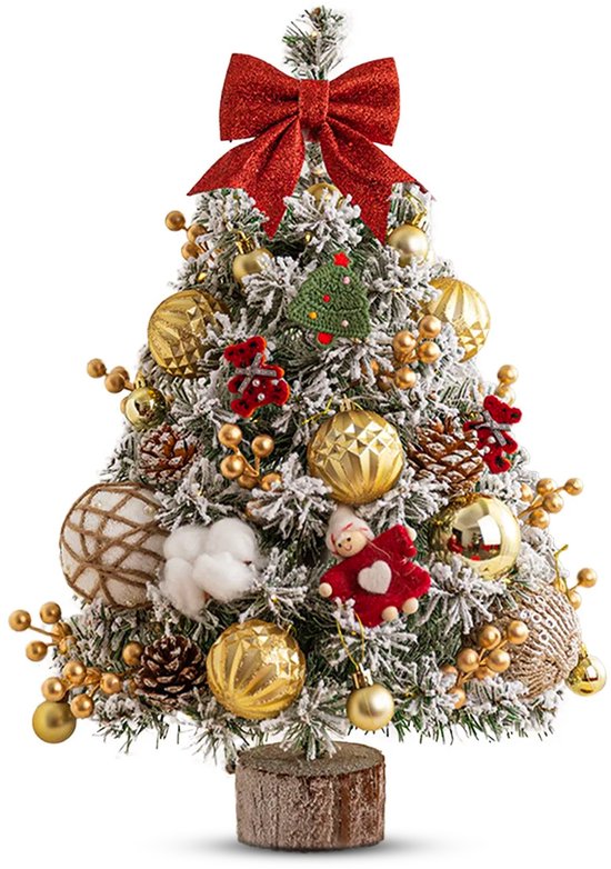 Happy Holidayz mini kerstboom met sneeuw 60 cm — kunstkerstboom van Happy Holidayz